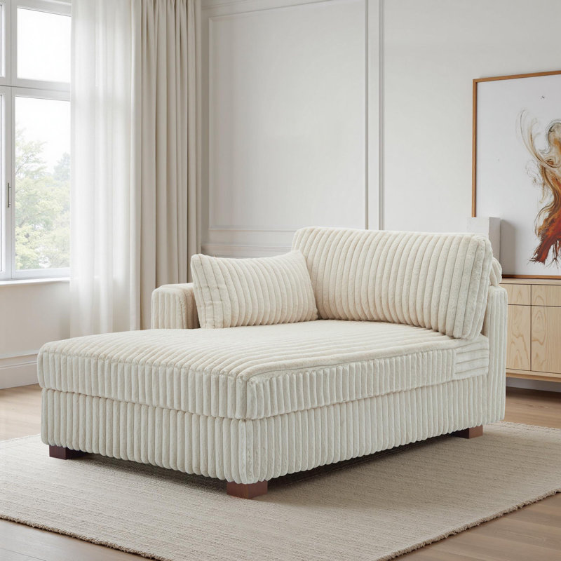 Bukvice Chaise Lounge, Left Hand Facing, White