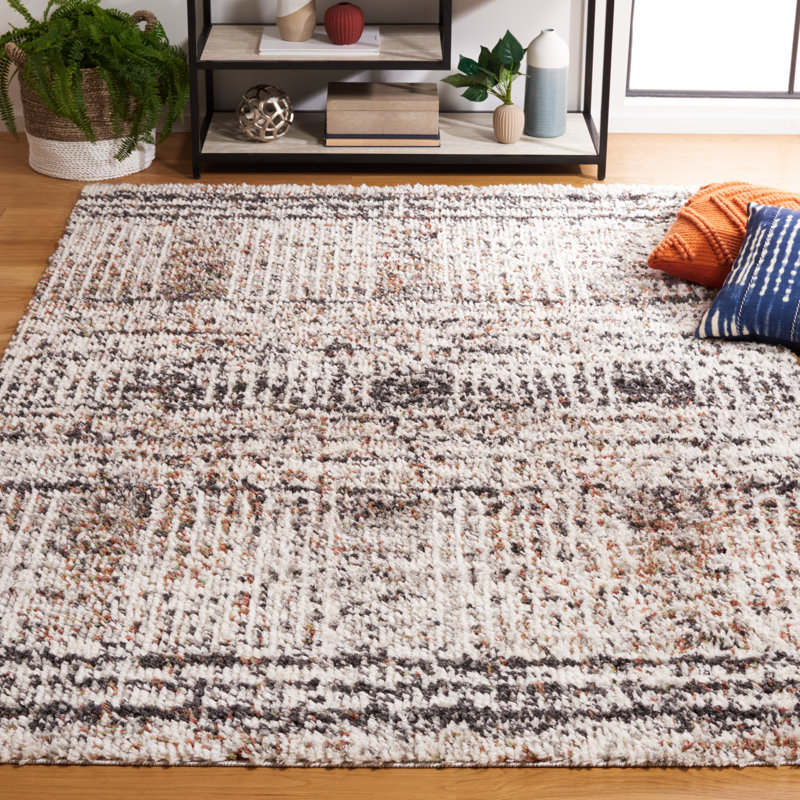 Jericho Shag Performance Abstract Rug, Rectangle 4' x 6'