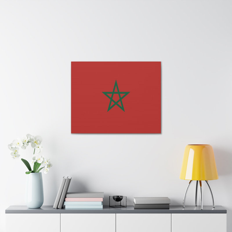 "Drapeau du Maroc" sur toile, H 24 po x l 30 po