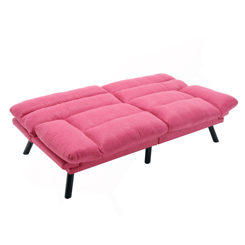 Furniture,Bedroom Furniture,Living Room Furniture,Sofa With Thick Cushion,Sofa Bed,Sleeper Sofa With Metal Feet., Rose Red