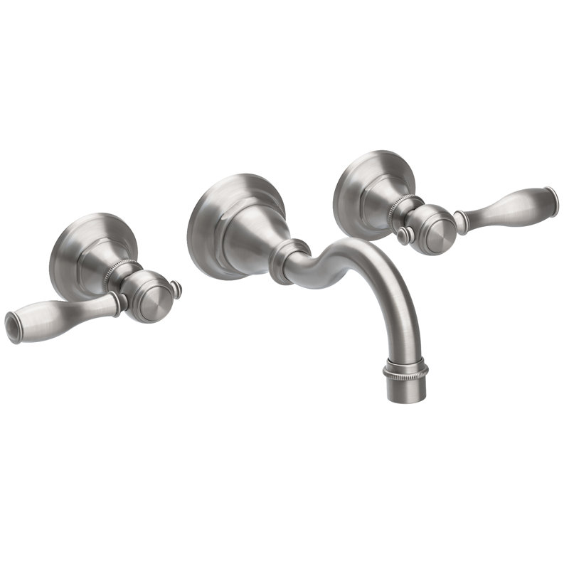 Victoria Wall Mount Bathroom Faucet, Stainless Steel