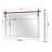 Keira-Mai Barn Door Bathroom Mirror, Wood Frame Wall Mounted Vanity Mirror with Metal Hanging Rod, Farmhouse Industrial Rectangle Wall Mirror for Bathroom-1208983962-1214352527