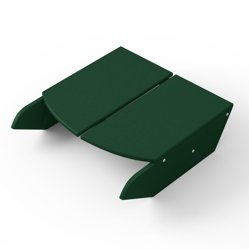 Repose-pieds moderne en poly, Vert foncé