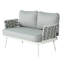 Patio et table en blanc cassé, corde épaisse tissée à la main, structure, coussins hydrofuges amovibles-948951612