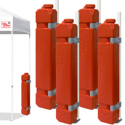 Tradesparker 100Lbs Heavy Duty Water-Filled Canopy Leg Weights (4-Pack),Orange