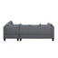 Canapé, chaise et repose-pieds 104,5 po, gris