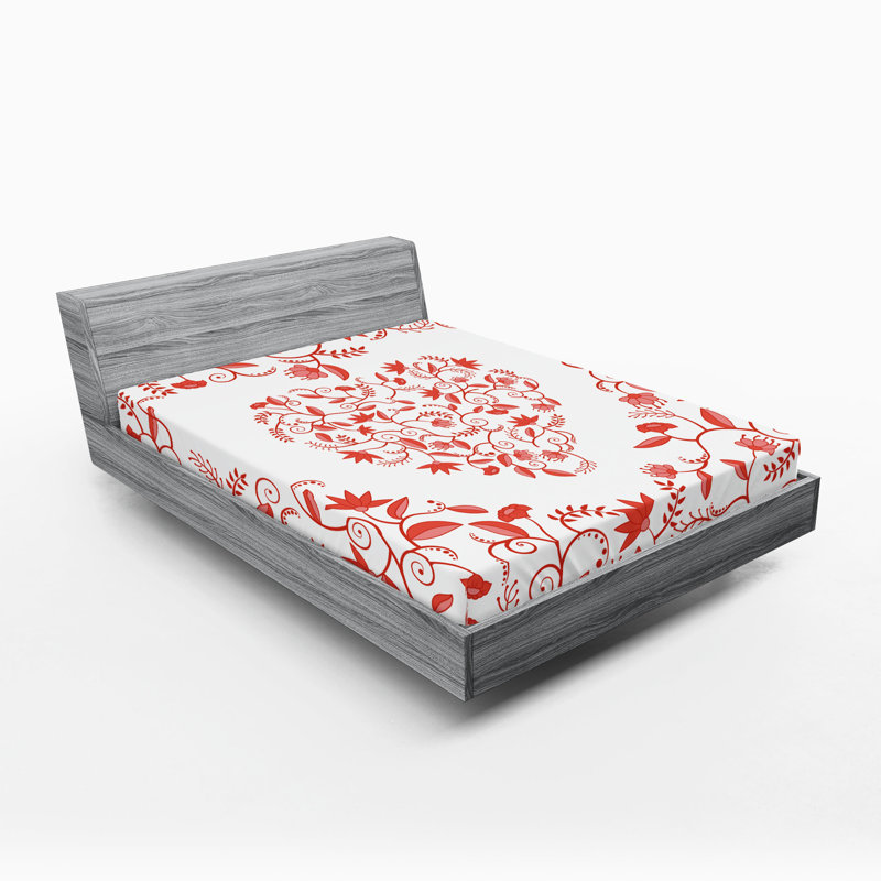Ensemble de 2 draps-housse motif cachemire Ambesonne, Drap-housse très grand californien