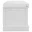 Storage Bench With 4 Doors And Adjustable Shelves, Shoe Bench With Removable Cushion For Living Room, Entryway (White)-1362401455