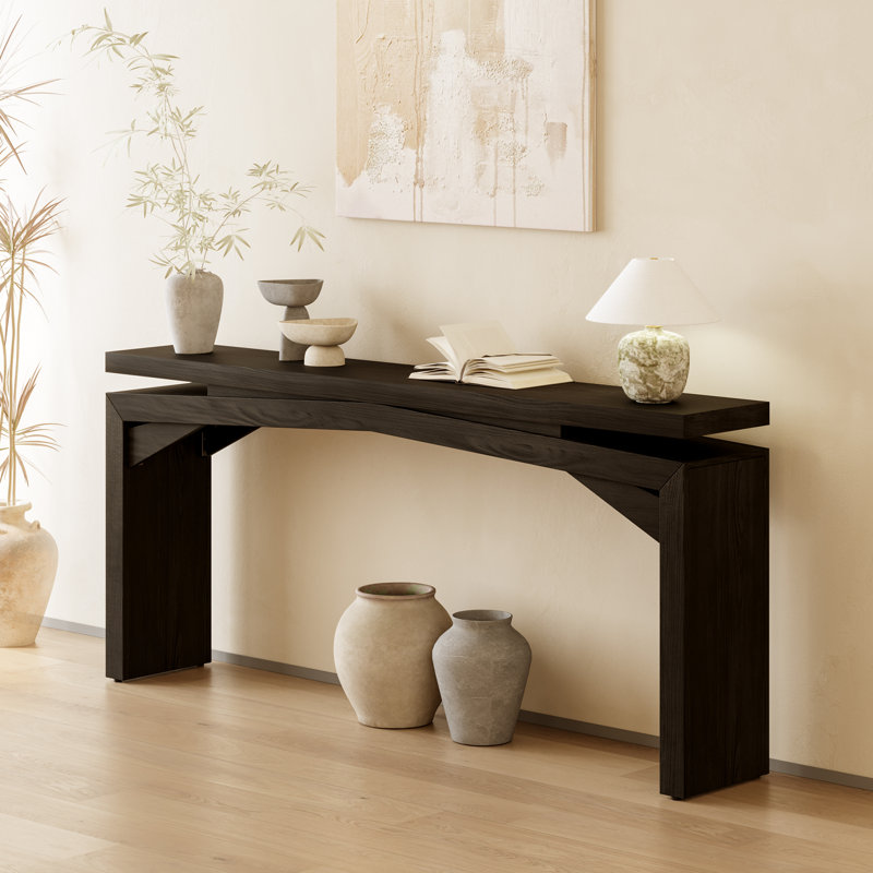 70"  Long Console Table, Black