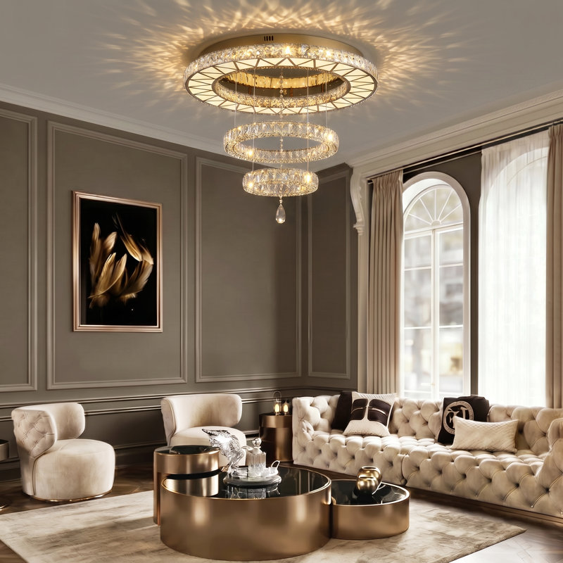 Lustre encastré moderne en cristal Eulean