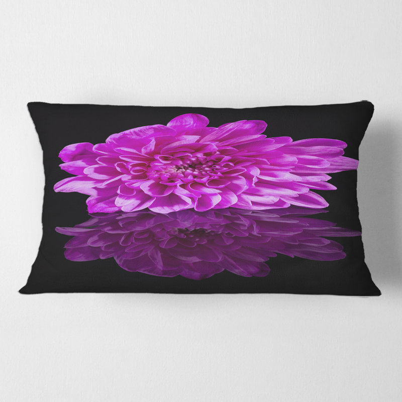 Single Chrysanthemum Flower on Reflection Rectangular Pillow Cover & Insert