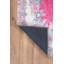 Tapis floral rose à motif tissé rétro-1806858612