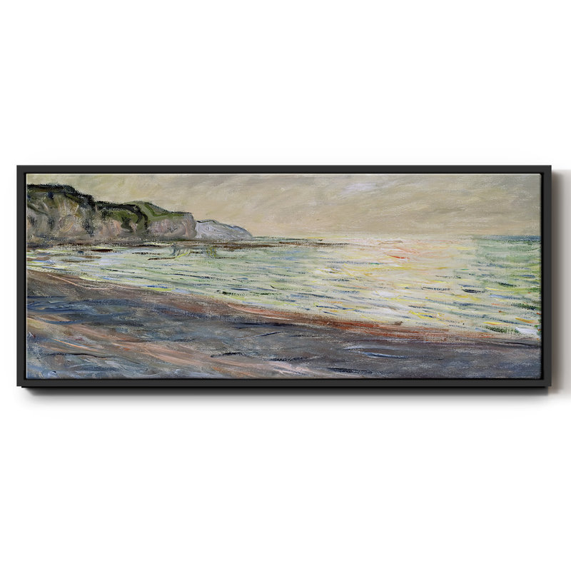 Pourville, coucher de soleil, 1882 - Toile encadrée, H 20 po x l 50 po