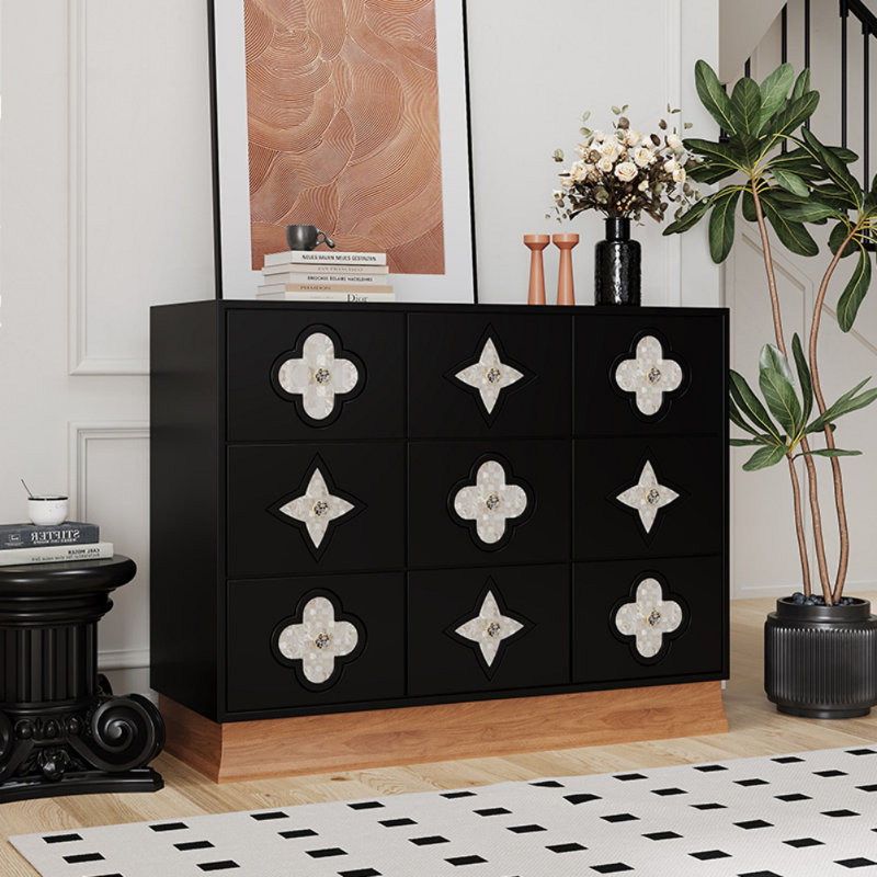 Armoire d'entrée moderne et noire simple