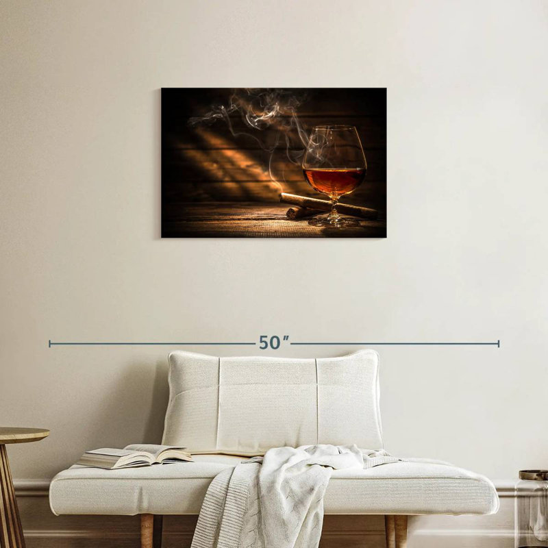 Yarlin Rustic Cigar And Whiskey, 20" H x 30" W