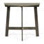 Table demi-ronde grise en bois, pliable pour optimiser l'espace en gris, table idéale