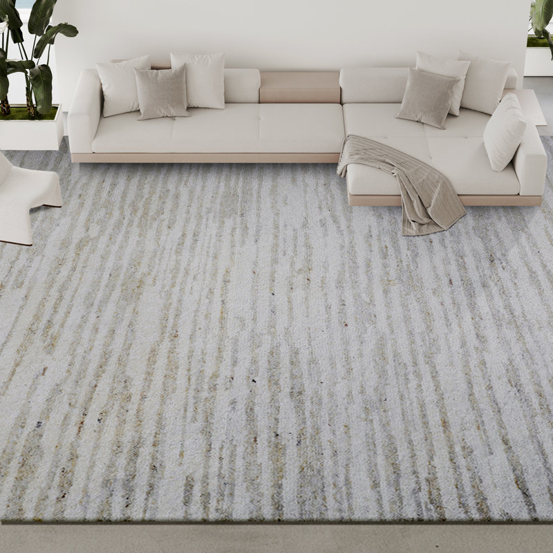 Wool Area Rug in Ivory, Rectangle 12' x 15'