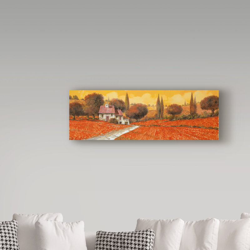 Darlee «Fuoco di Toscana», reproduction de peinture acrylique sur toile, H 10 po x l 32 po x P 2 po