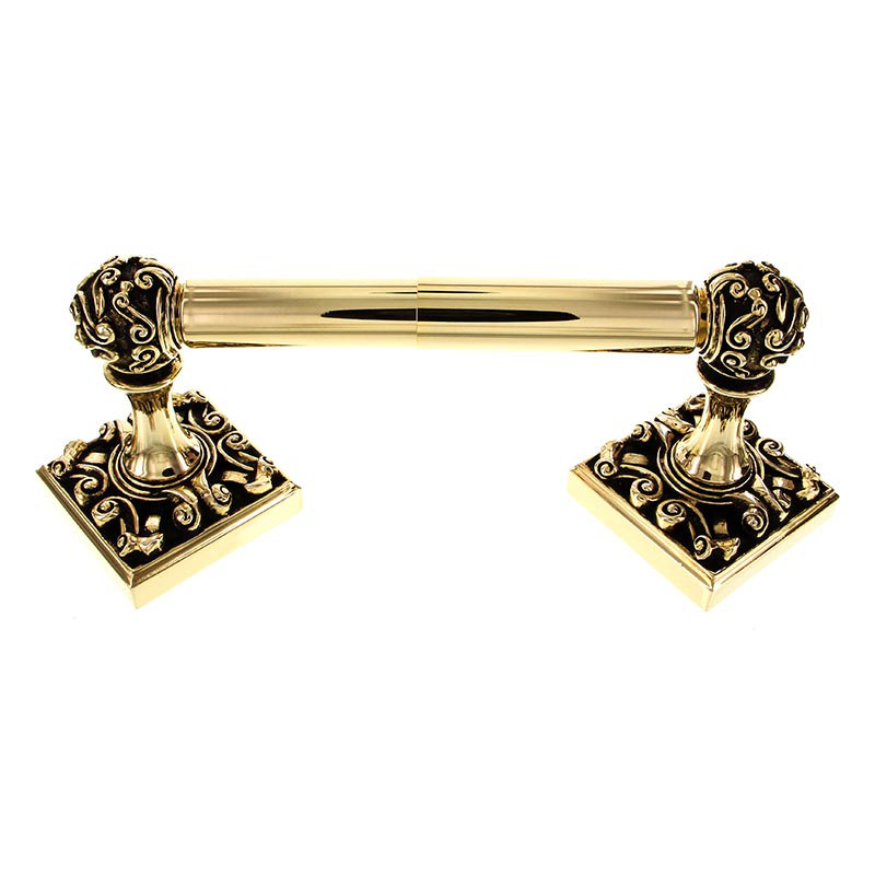 Sforza Wall Mounted Spring Toilet Paper Holder, Antique Gold