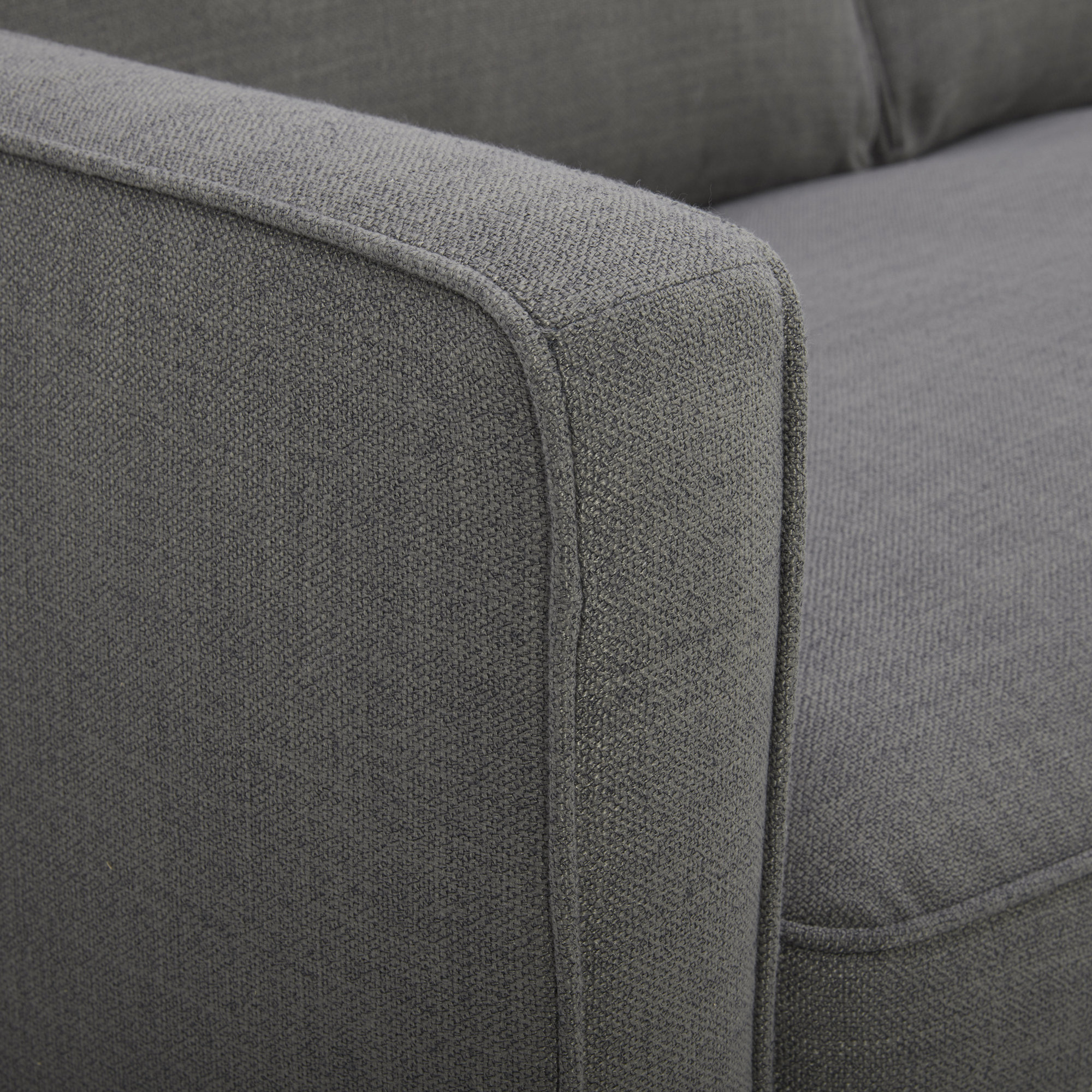 Bobbi Upholstered Chaise L-Sectional, Effie Smoke Performance Linen, Right Hand Facing