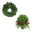 24" Holiday Magnolia Wreath with UV Rated Boxwood Drop-In