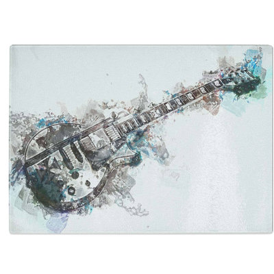 Tempered Glass an Electric Guitar Chopping Board
