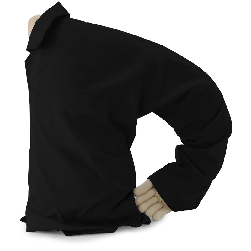 Coussin en coton Boyfriend, Noir