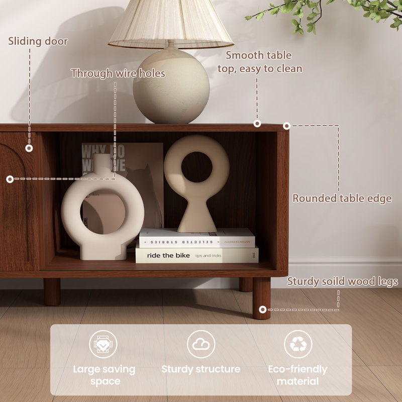 63'' Media Console, Walnut