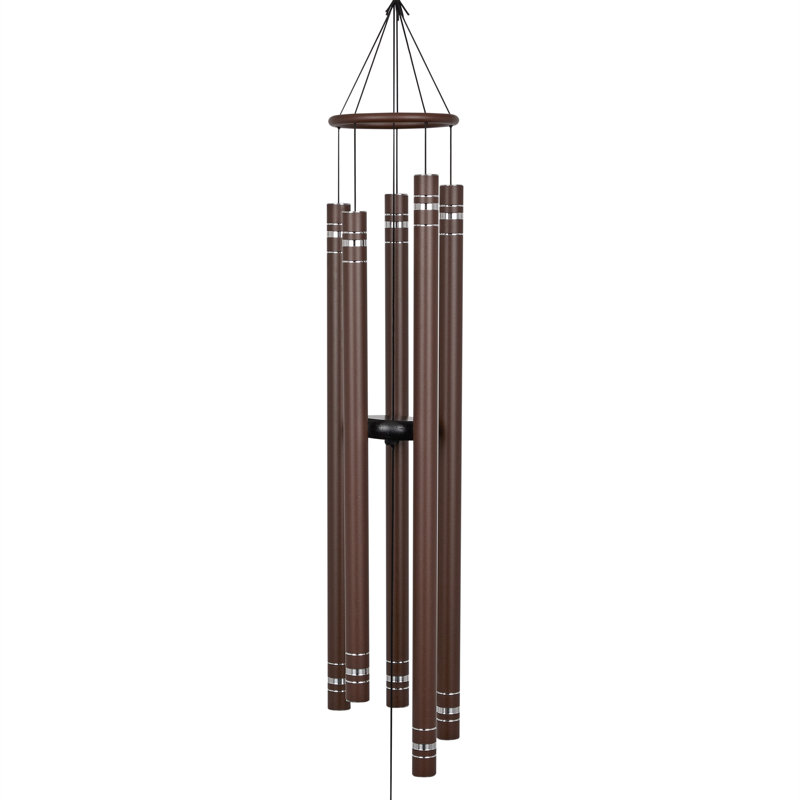 51"H Metal Wind Chime with Hummingbird Windcatcher