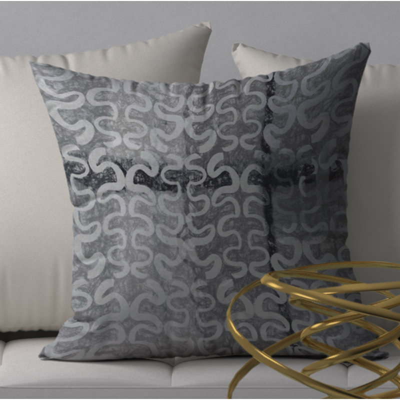 Abstract Reversible Throw Pillow, 18" x 18"