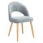 Chaise d'appoint rembourrée en velours Ambry-2029078213