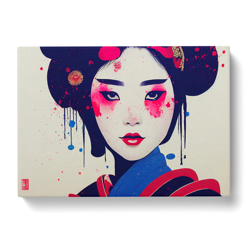 A Splashed Geisha Vol.6 Abstract - Wrapped Canvas, 35cm H x 50cm W x 3cm D