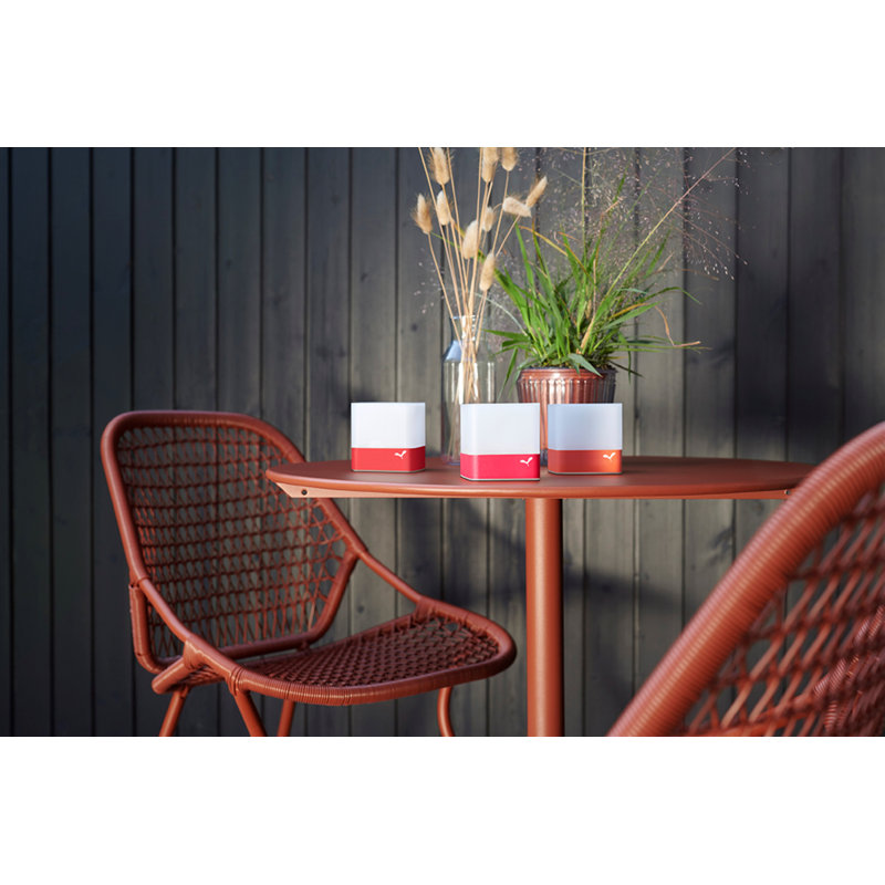 Sixties Outdoor Dining Side Chair, Red Ochre