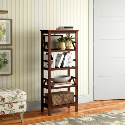 Bibliothèque en bois massif H 54,45 "x l 24,57" Soule