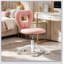 Chaise de bureau pivotante mignonne avec dossier en forme de cœur, chaise de coiffeuse pivotante sans accoudoirs pour un confort et un style impeccables