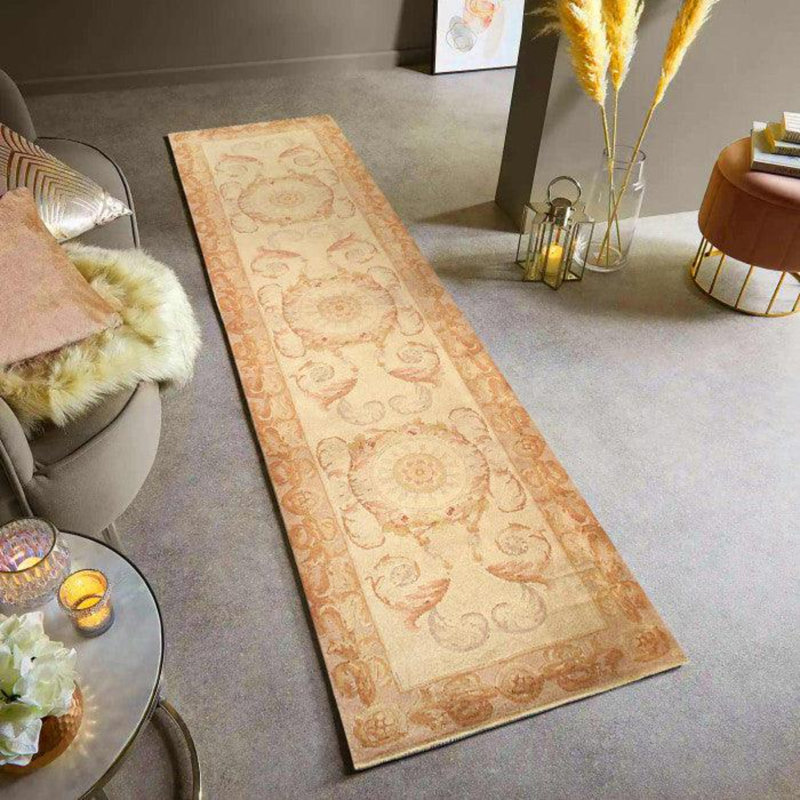 Tapis beige unique de 10 pi x 2 pi 7 po