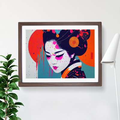 Geisha Paint Splatter Vol.4 Abstract - Single Picture Frame Print