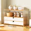 2-Drawer Countertop Crystal Clear Acrylic Kitchen Storage Cabinet Multi Functional Organize