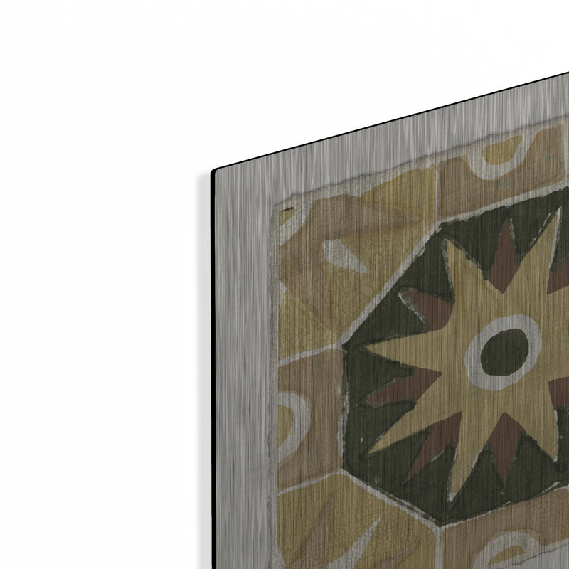 «Luxury Tile Pattern VI» par Stellar Design Studio, art mural en métal Luxe, H 12 po x l 12 po