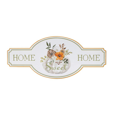 Plaque en métal «Home Sweet Home» 21,75 po