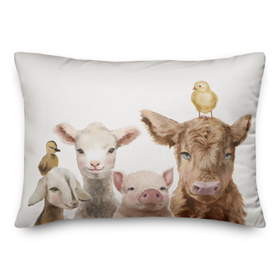 Coussin intérieur / extérieur Baby Farm Animals