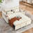 55.51" versatile foldable sofa bed in 3 lengths,  adjustable back and with USB port and ashtray and swivel phone stand