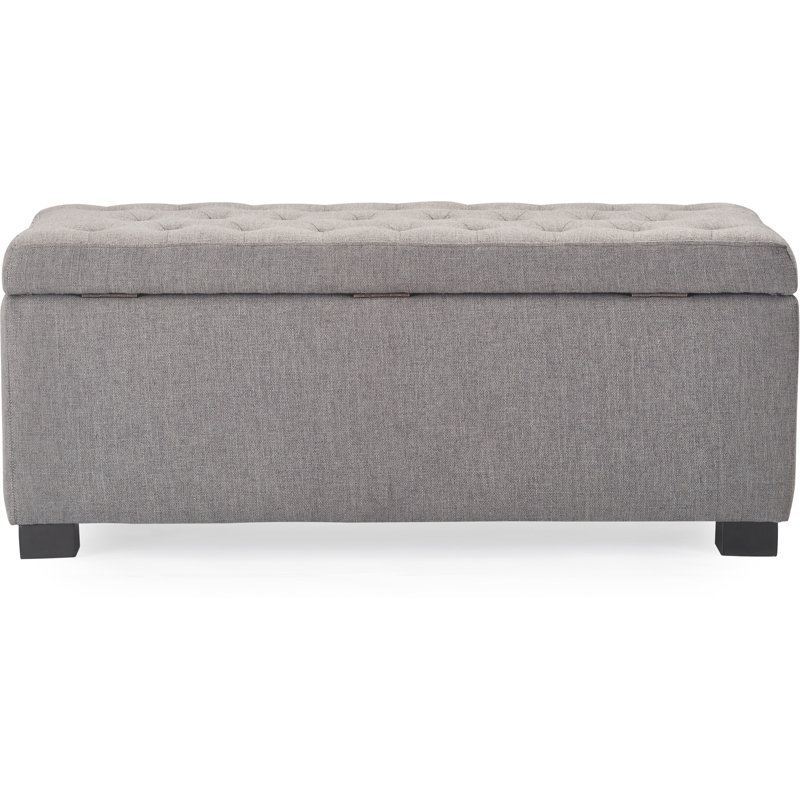 Arlo Arlo Storage Rectangular Organizer Bench, Gray