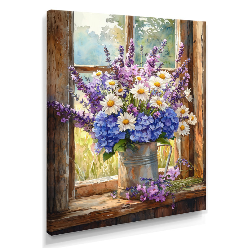 Jaeonna - impression sur toile florale, H 32 po x l 16 po, Toile tendue, Ne s’applique pas