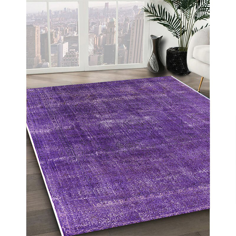 Tapis 100% Mid-Century moderne lavable à la machine 1936, Carré 5 pi