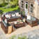 Azoriah Wicker 7 - Person Outdoor Seating Group with Storage