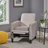 Linen Manual Push Back Recliner Chair-320699875