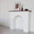 White + Walnut Solid Wood Freestanding Fireplace-116131395