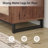 Modern Dresser With Adjustable Shelves And Drawer, 3 In 1 Storage Cabinet With Glass Doors, Chest Of Drawers For Bedroom-1919702888