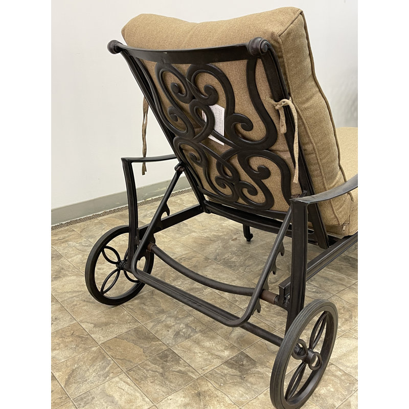 Santa Anita Outdoor Metal Chaise Lounge , Cushion Included